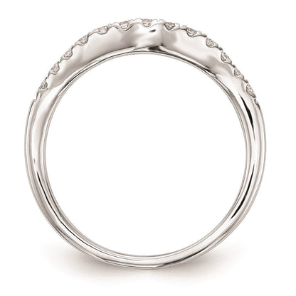 14K Weißgold Ehering mit natürlichen Diamanten