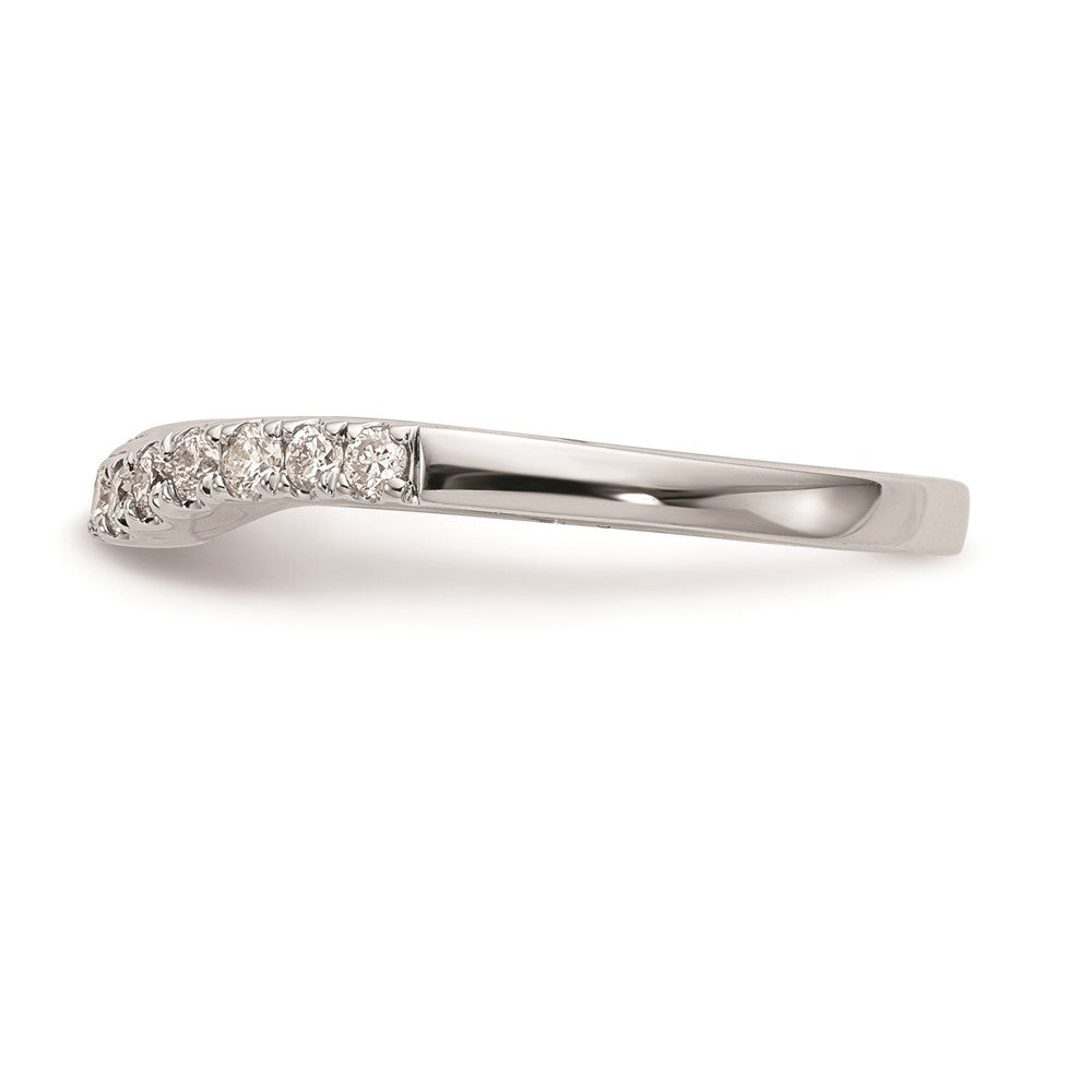 14K Weißgold Ehering mit natürlichen Diamanten
