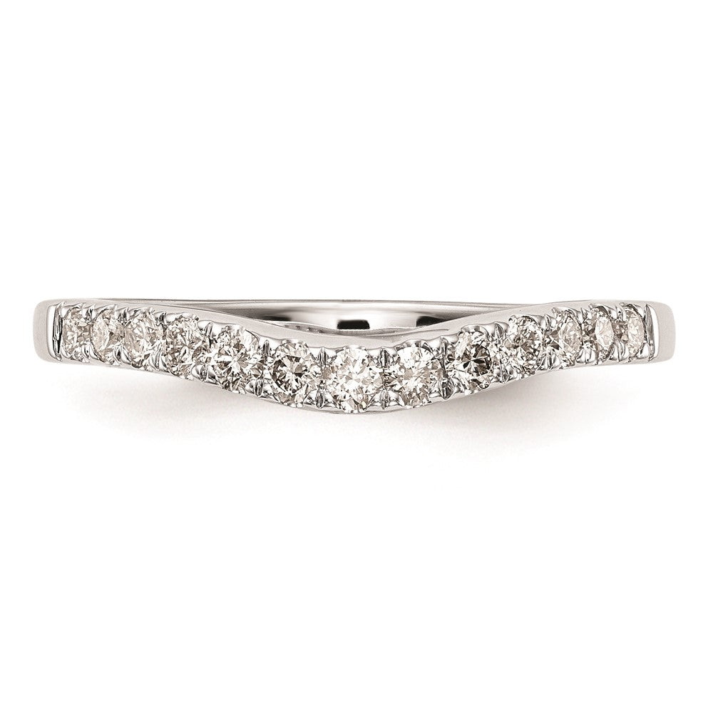 14K Weißgold Ehering mit natürlichen Diamanten