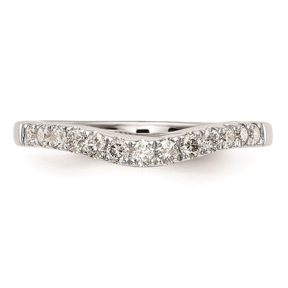 14K Weißgold Ehering mit natürlichen Diamanten