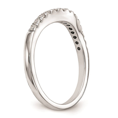 14K Weißgold Ehering mit natürlichen Diamanten