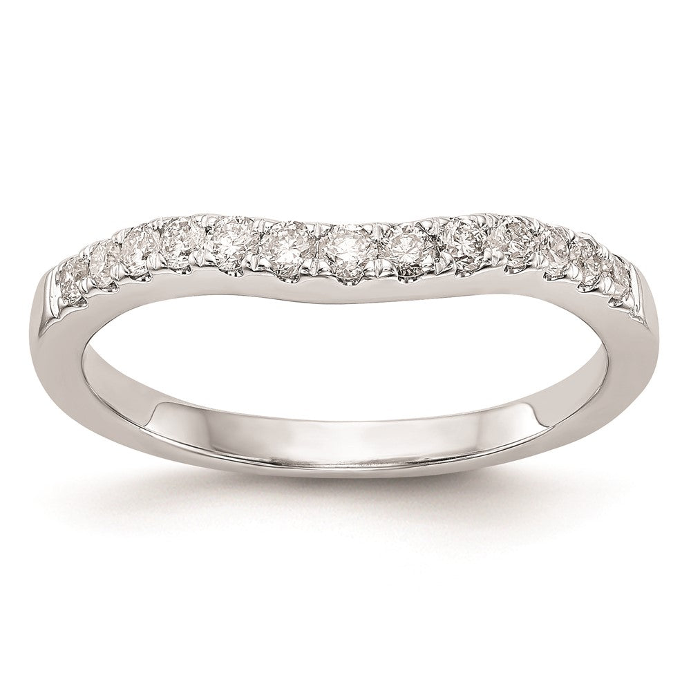 14K Weißgold Ehering mit natürlichen Diamanten