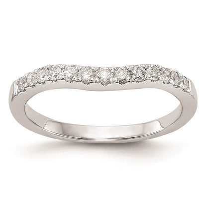 14K Weißgold Ehering mit natürlichen Diamanten