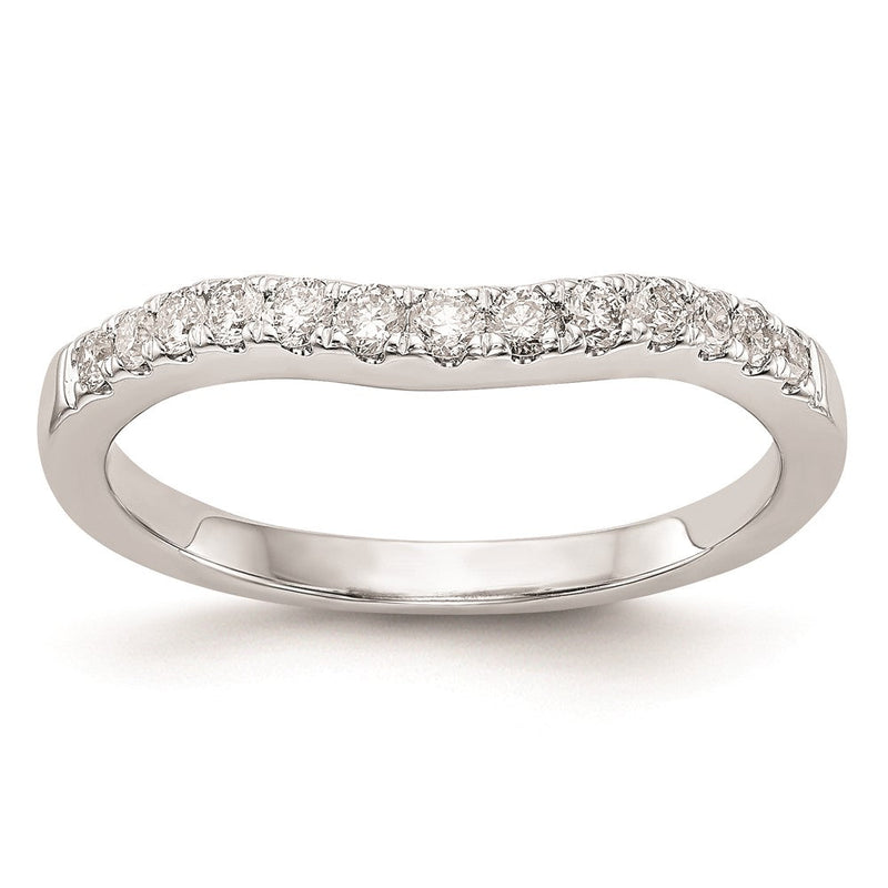 14K Weißgold Ehering mit natürlichen Diamanten