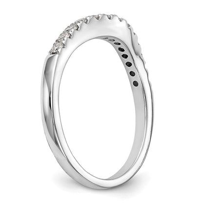 14K Weißgold Ehering mit 0,33 ct. im Labor gezüchteten Diamanten VS/SI+ G+