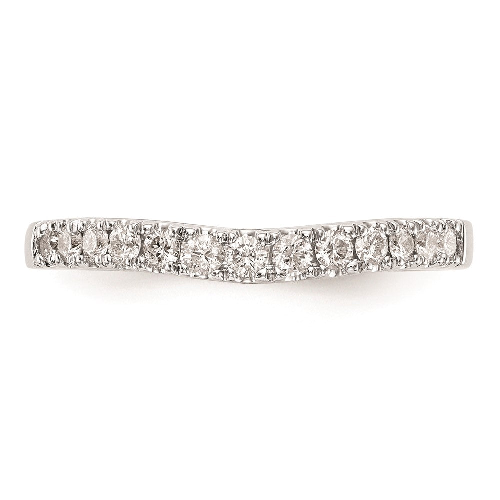 Trauring aus 14K Weißgold mit natürlichen Diamanten