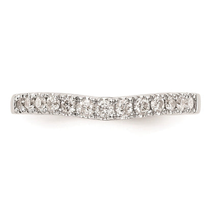 Trauring aus 14K Weißgold mit natürlichen Diamanten