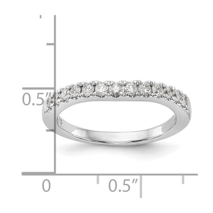 Trauring aus 14K Weißgold mit natürlichen Diamanten