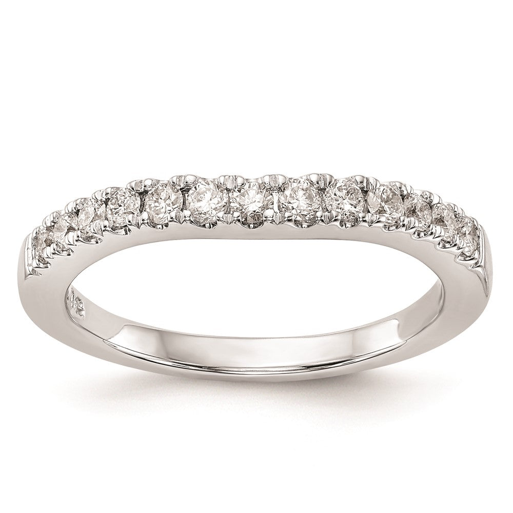 Trauring aus 14K Weißgold mit natürlichen Diamanten