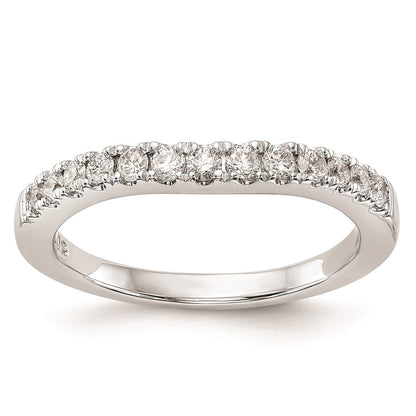 Trauring aus 14K Weißgold mit natürlichen Diamanten