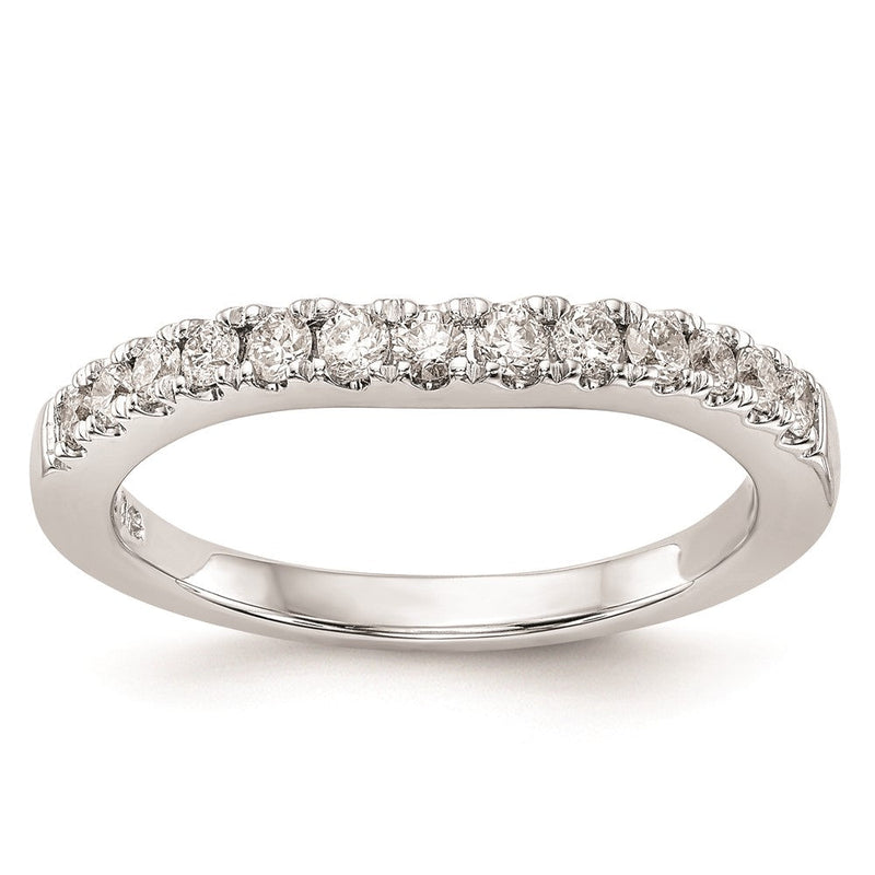 Ehering aus 14K Weißgold mit natürlichen Diamanten