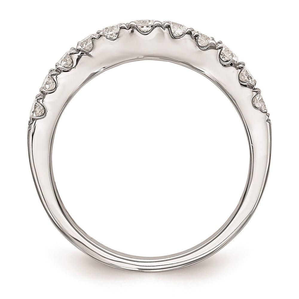 14K Weißgold Ehering mit natürlichen Diamanten