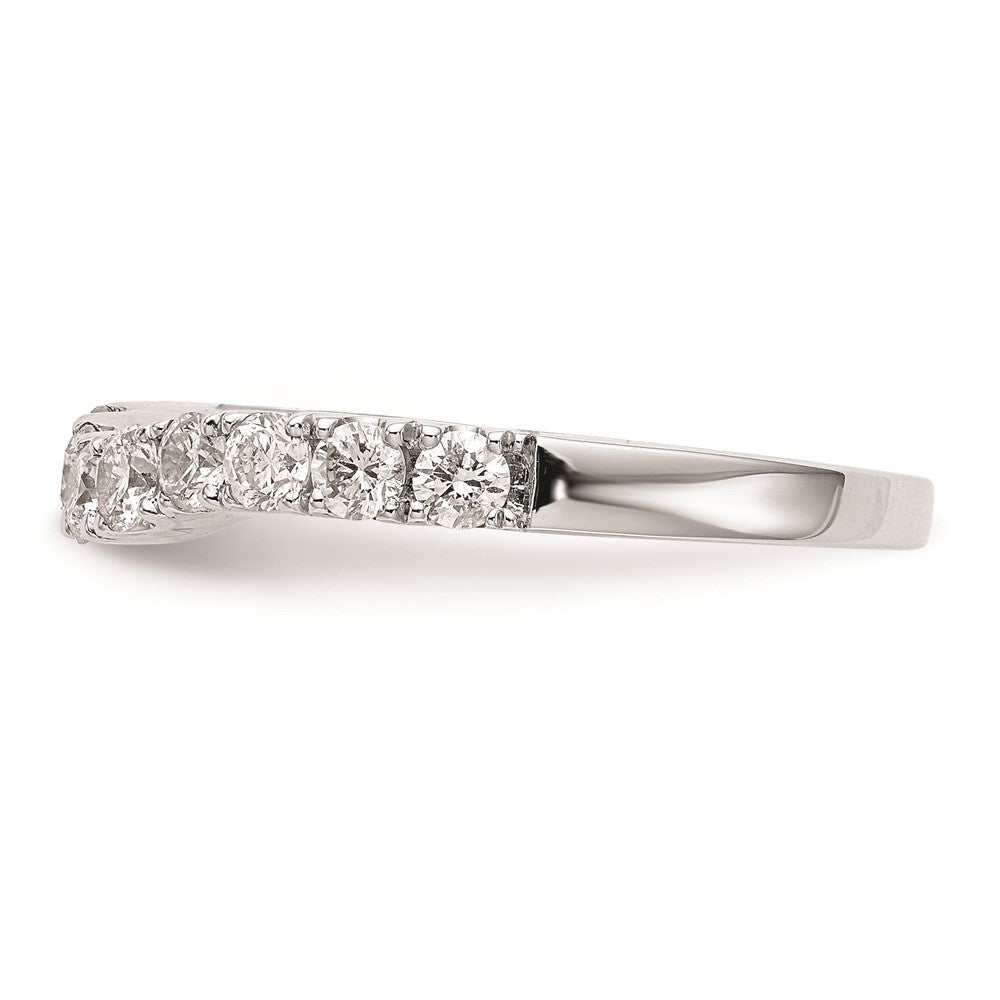 14K Weißgold Ehering mit natürlichen Diamanten