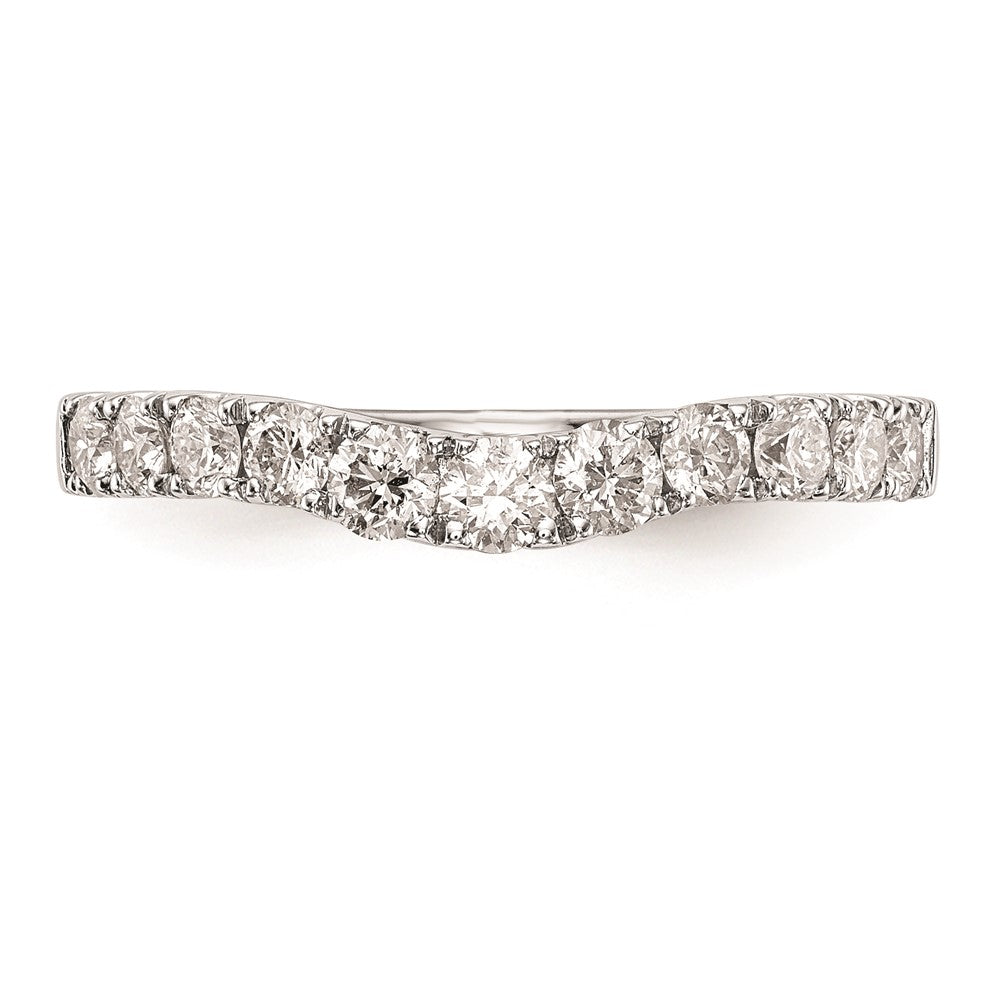14K Weißgold Ehering mit natürlichen Diamanten