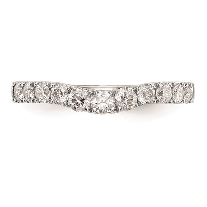 14K Weißgold Ehering mit natürlichen Diamanten