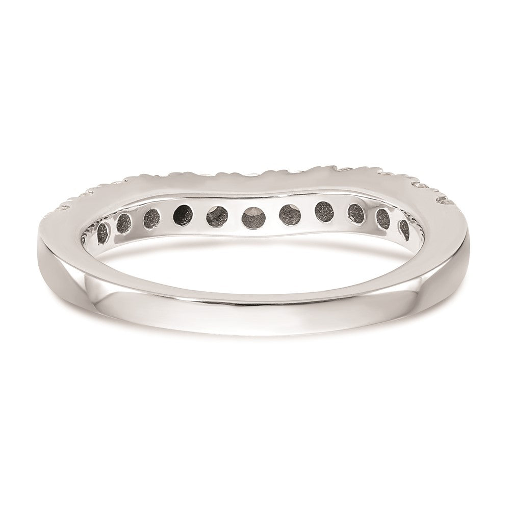 14K Weißgold Ehering mit natürlichen Diamanten