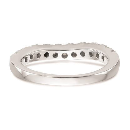 14K Weißgold Ehering mit natürlichen Diamanten