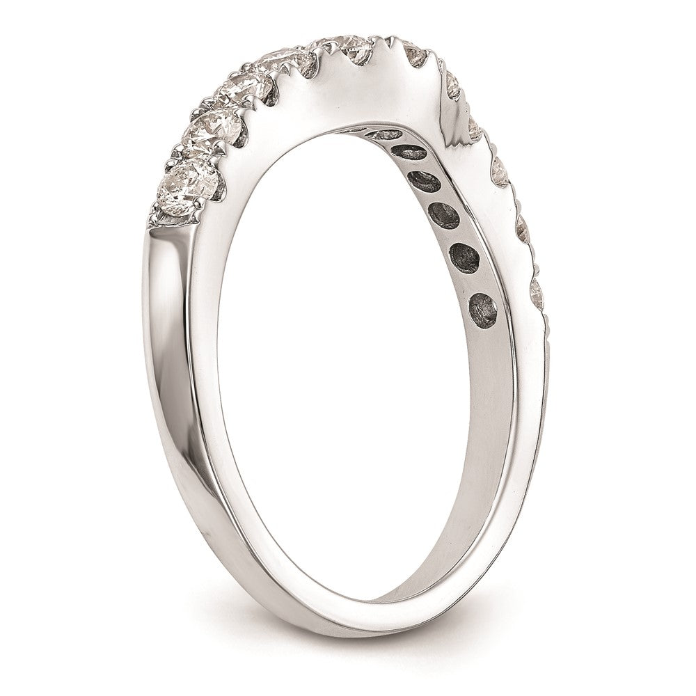 14K Weißgold Ehering mit natürlichen Diamanten