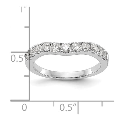 14K Weißgold Ehering mit natürlichen Diamanten