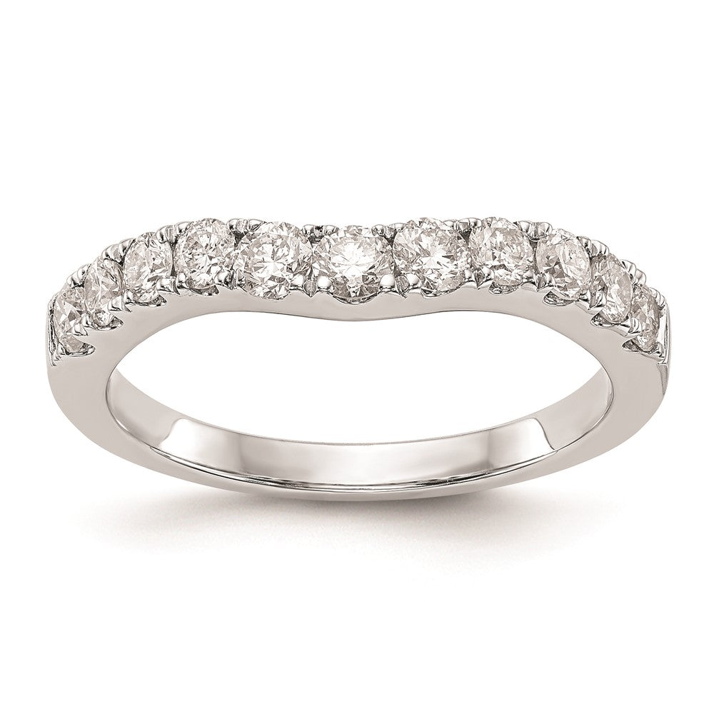 14K Weißgold Ehering mit natürlichen Diamanten