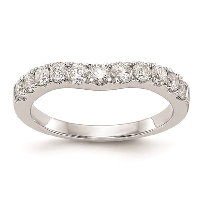 14K Weißgold Ehering mit natürlichen Diamanten