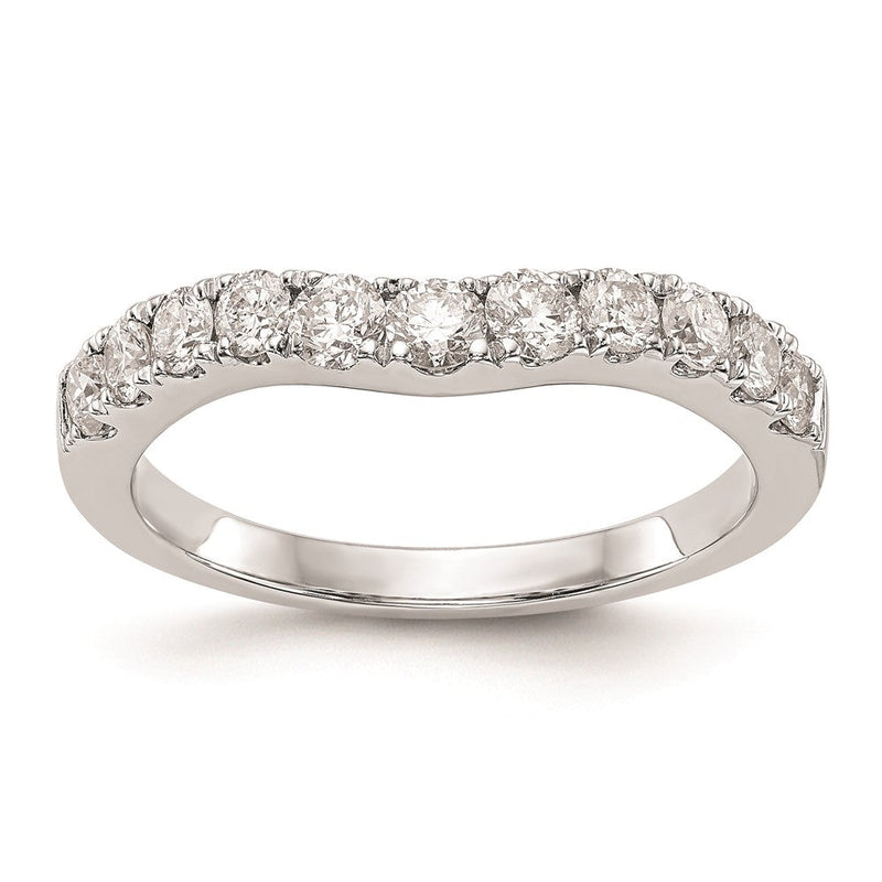 14K Weißgold Ehering mit natürlichen Diamanten