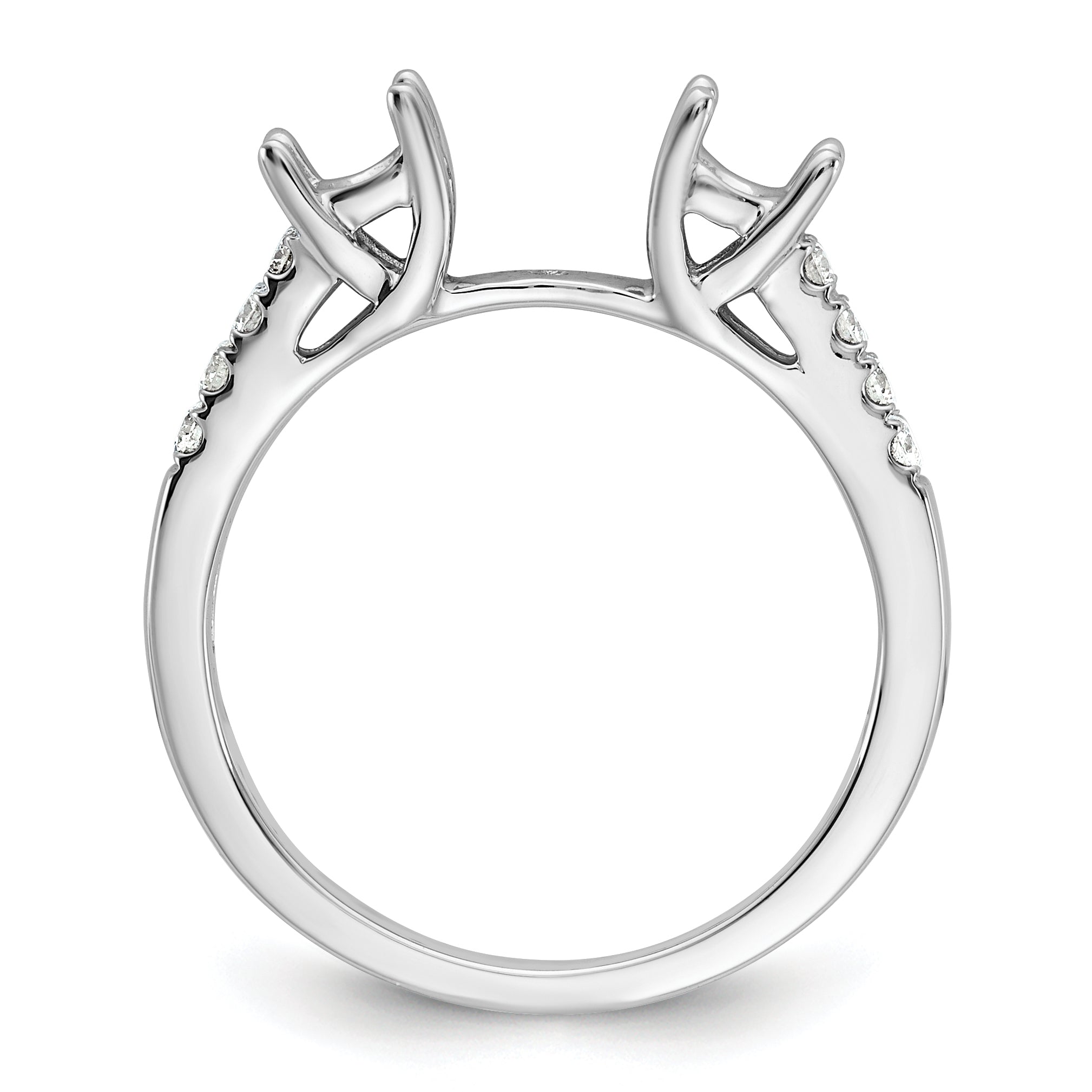 14K Weißgold 1/6 Ct. Im Labor Gezüchtet Diamant Vs/si+ G+ Stift Set Verlobungsring