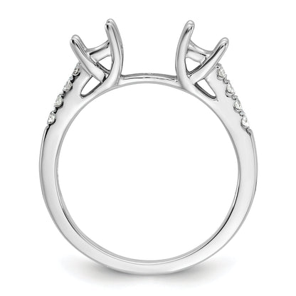 14K Weißgold 1/6 Ct. Im Labor Gezüchtet Diamant Vs/si+ G+ Stift Set Verlobungsring