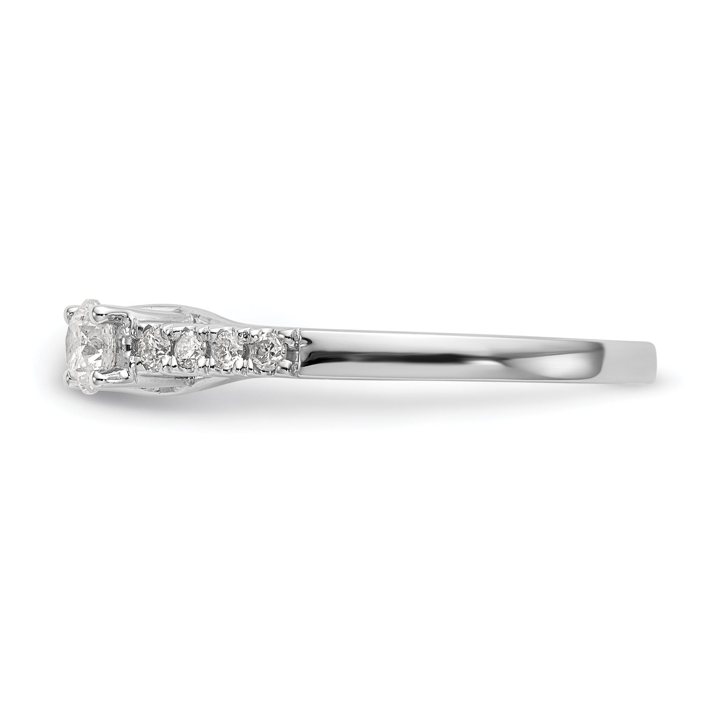 14K Weißgold 1/6 Ct. Im Labor Gezüchtet Diamant Vs/si+ G+ Stift Set Verlobungsring