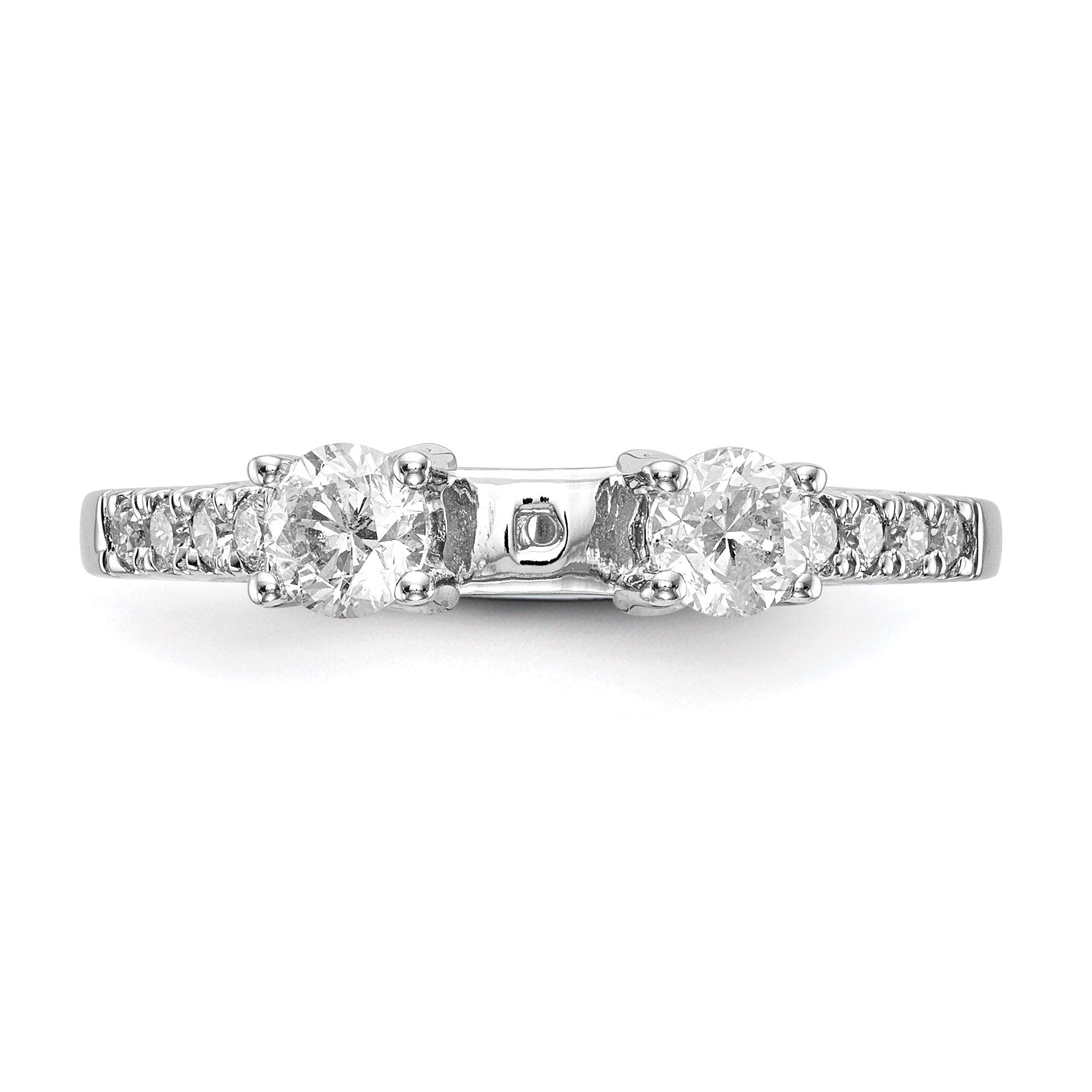 14K Weißgold 1/6 Ct. Im Labor Gezüchtet Diamant Vs/si+ G+ Stift Set Verlobungsring