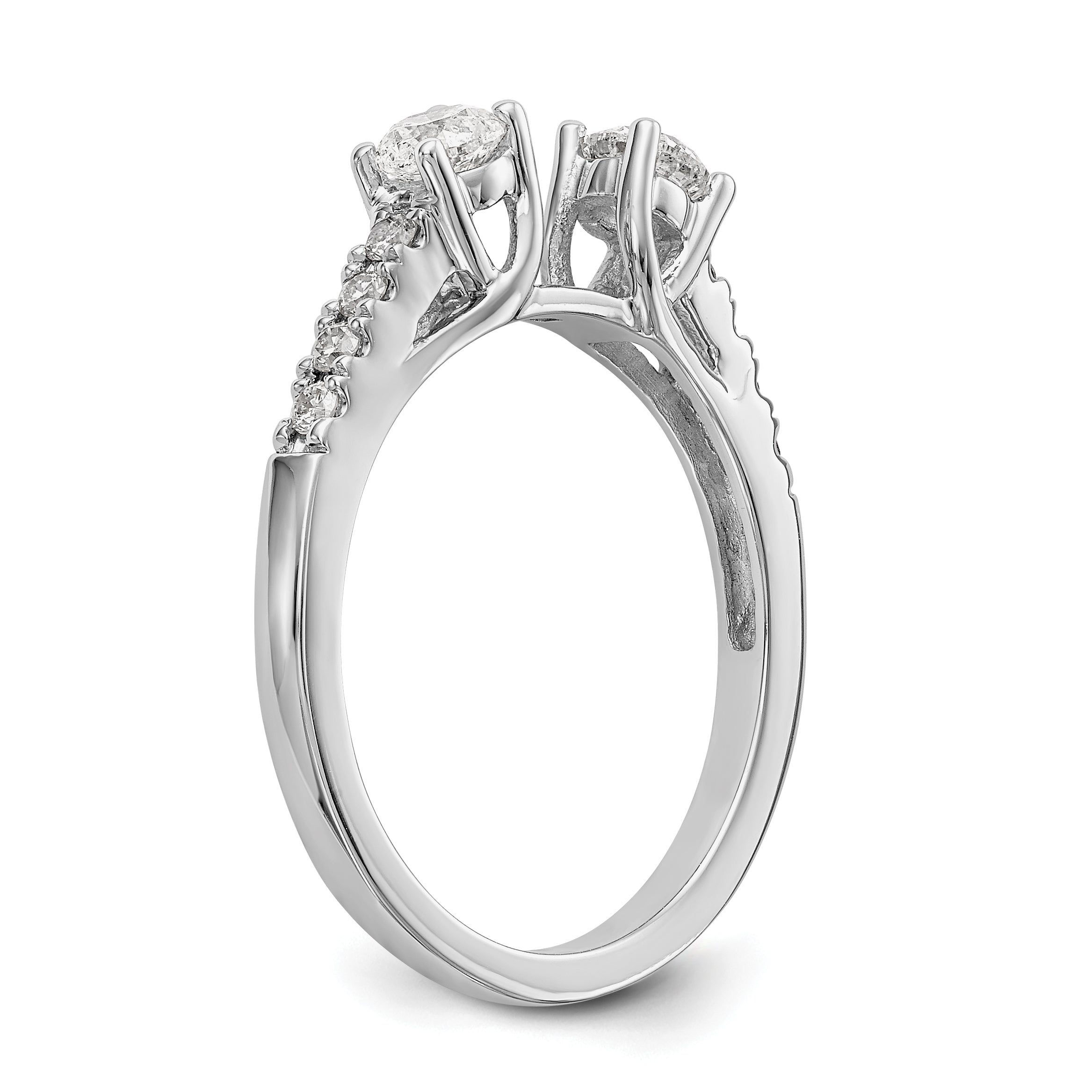 14K Weißgold 1/6 Ct. Im Labor Gezüchtet Diamant Vs/si+ G+ Stift Set Verlobungsring