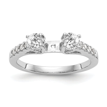 14K Weißgold 1/6 Ct. Im Labor Gezüchtet Diamant Vs/si+ G+ Stift Set Verlobungsring