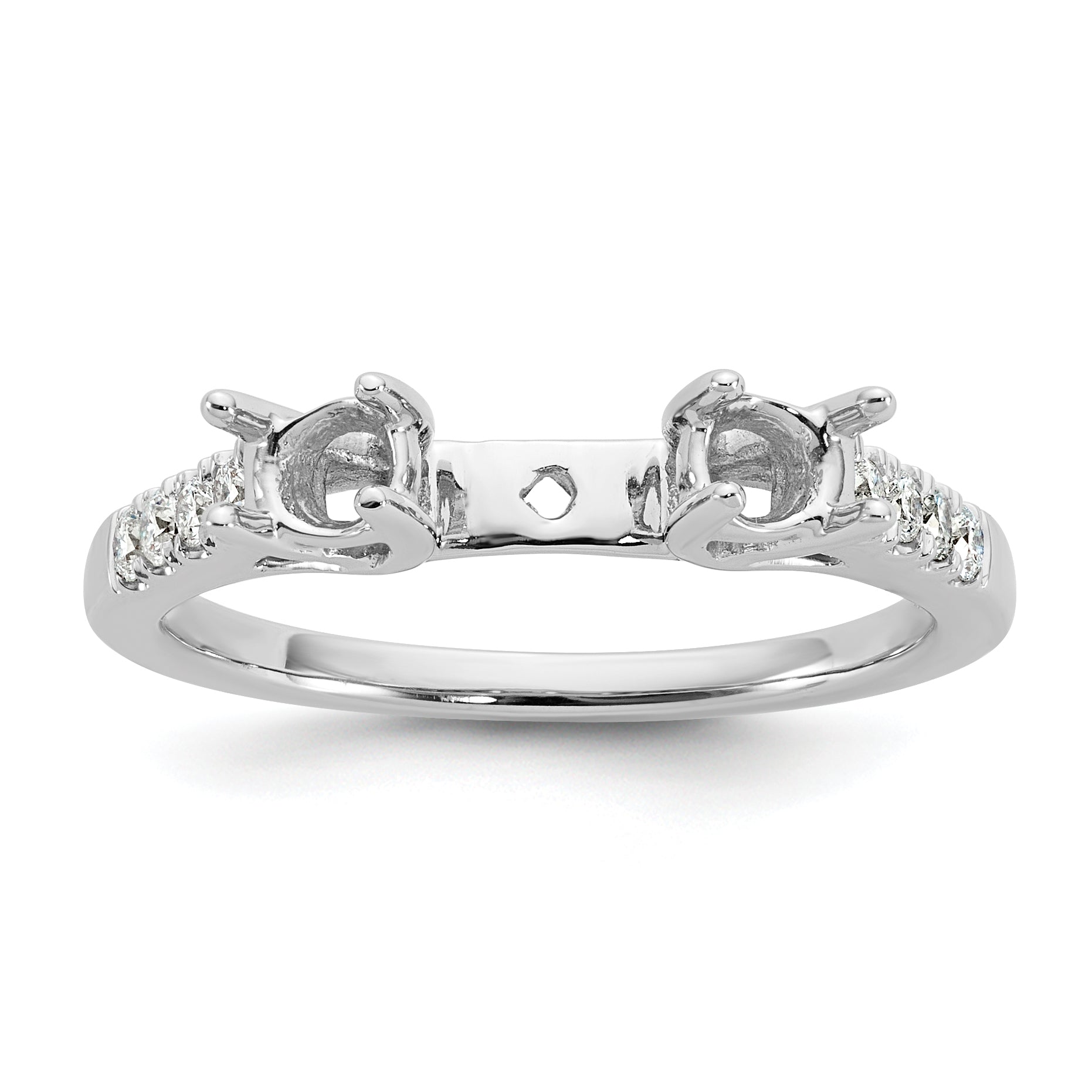 14K Weißgold 1/6 Ct. Im Labor Gezüchtet Diamant Vs/si+ G+ Stift Set Verlobungsring