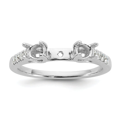 14K Weißgold 1/6 Ct. Im Labor Gezüchtet Diamant Vs/si+ G+ Stift Set Verlobungsring