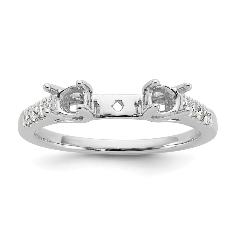 14K Weißgold 1/6 Ct. Im Labor Gezüchtet Diamant Vs/si+ G+ Stift Set Verlobungsring