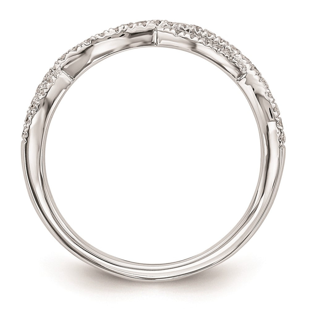 14K Weißgold Ehering mit natürlichen Diamanten