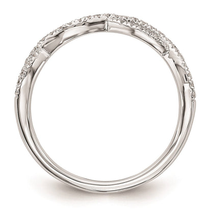 14K Weißgold Ehering mit natürlichen Diamanten