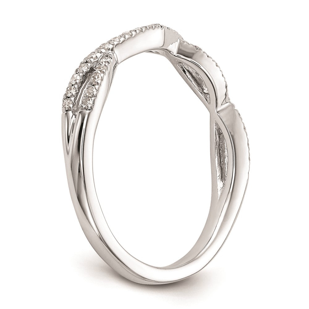 14K Weißgold Ehering mit natürlichen Diamanten
