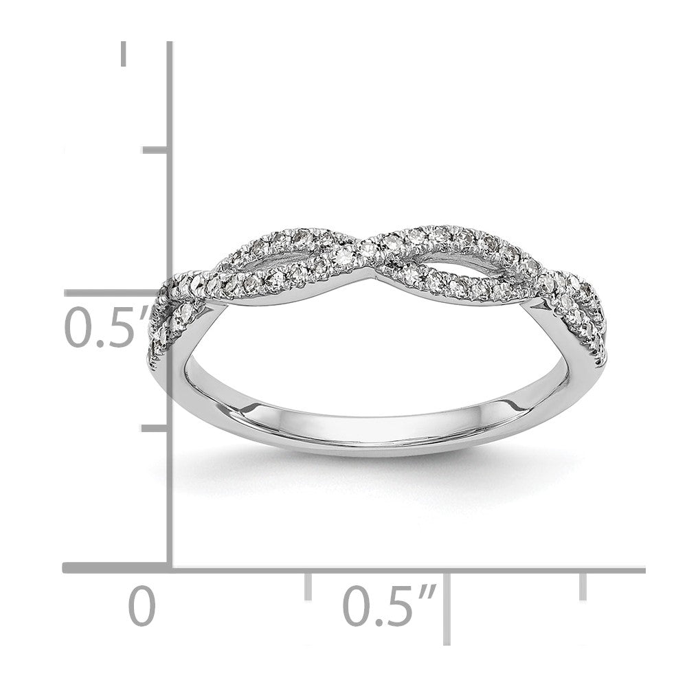 14K Weißgold Ehering mit natürlichen Diamanten