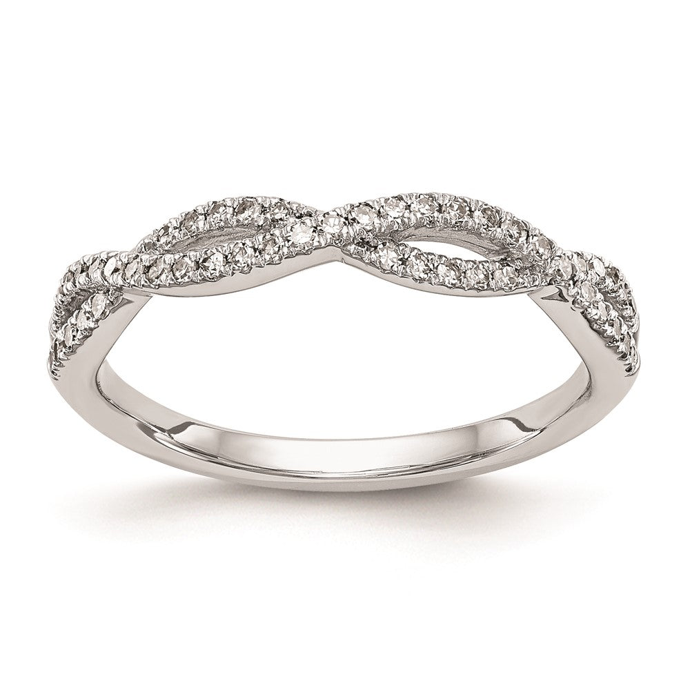 14K Weißgold Ehering mit natürlichen Diamanten