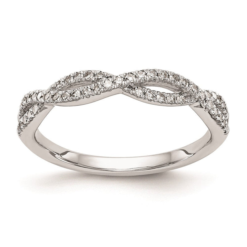 14K Weißgold Ehering mit natürlichen Diamanten