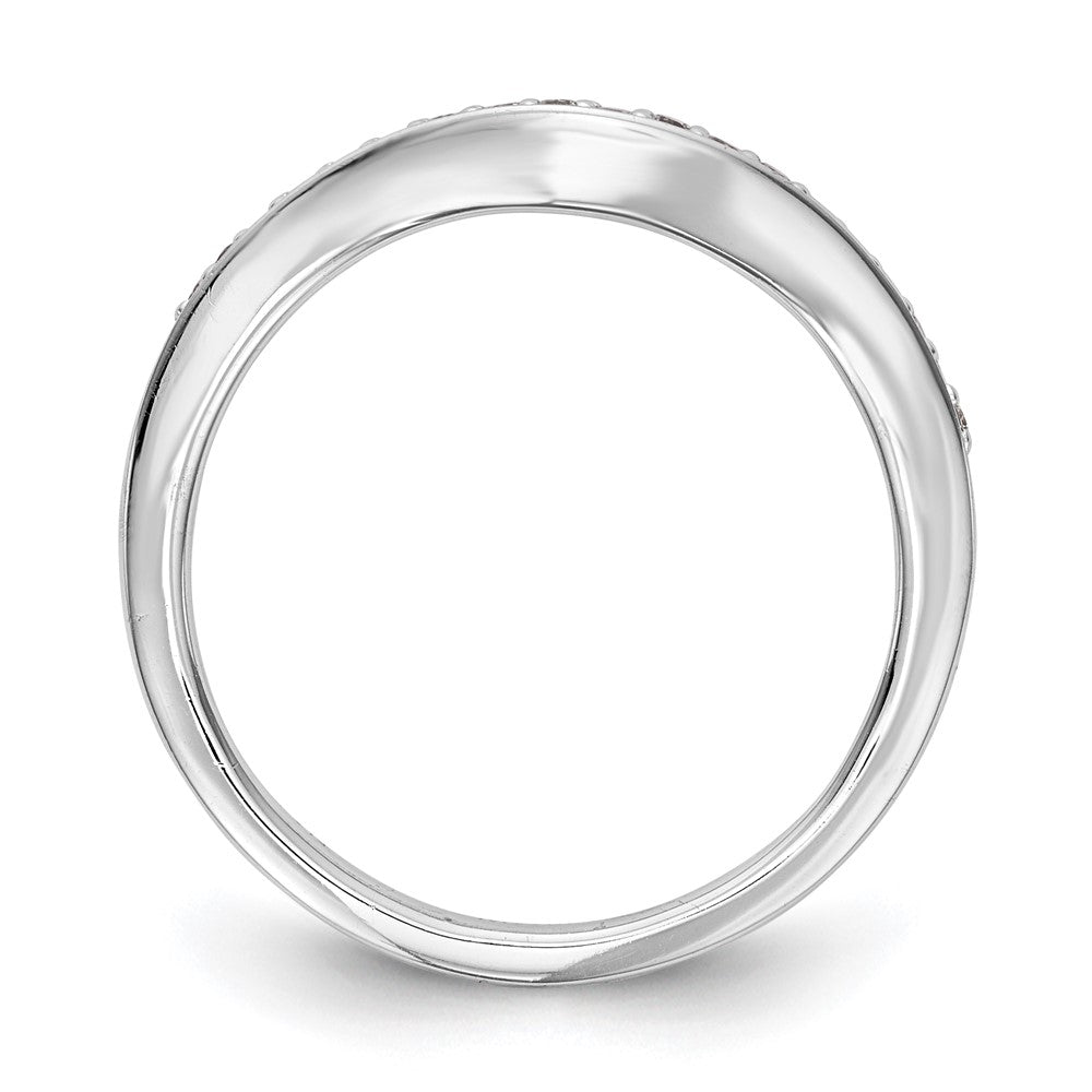 14K Weißgold Ehering mit natürlichen Diamanten