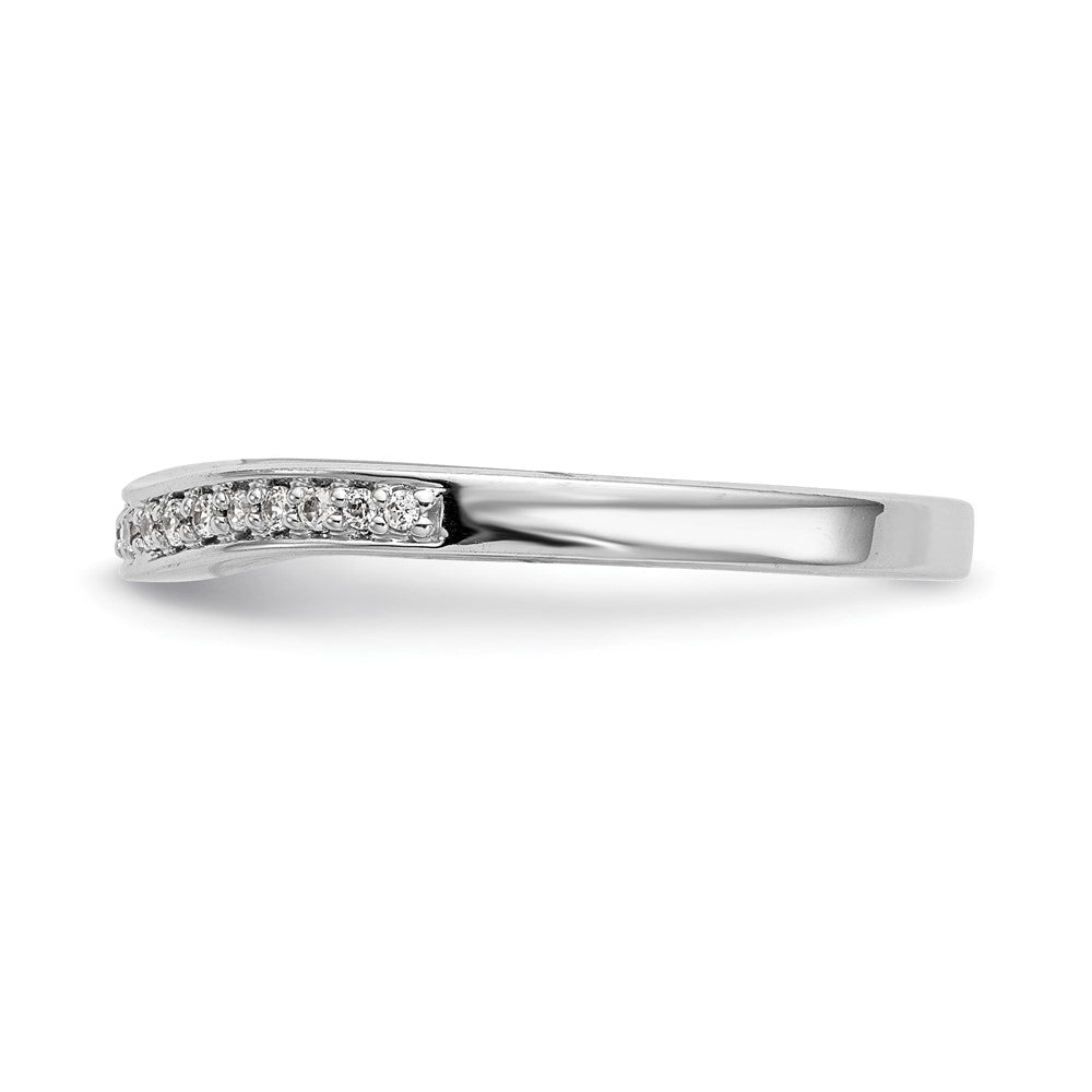 14K Weißgold Ehering mit natürlichen Diamanten