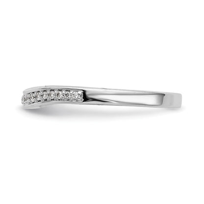 14K Weißgold Ehering mit natürlichen Diamanten