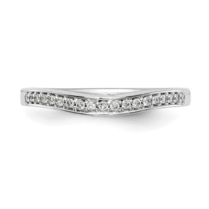 14K Weißgold Ehering mit natürlichen Diamanten