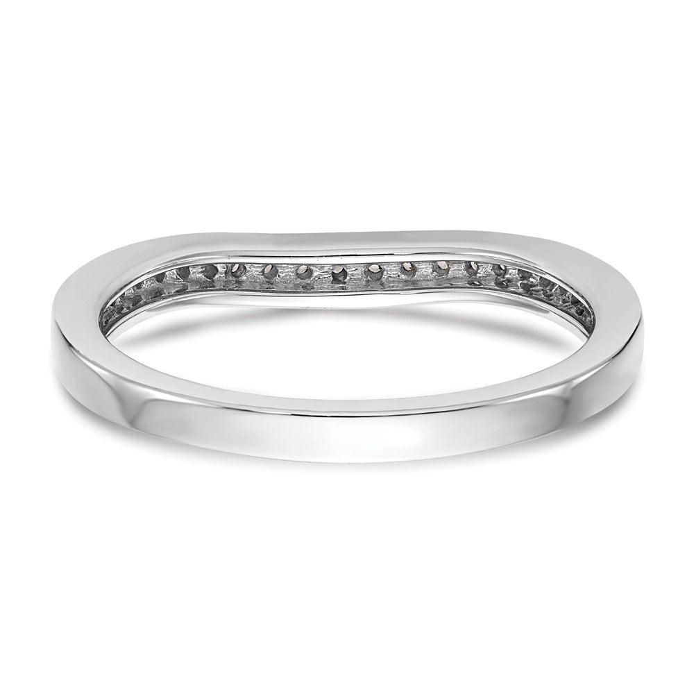 14K Weißgold Ehering mit natürlichen Diamanten