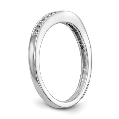 14K Weißgold Ehering mit natürlichen Diamanten