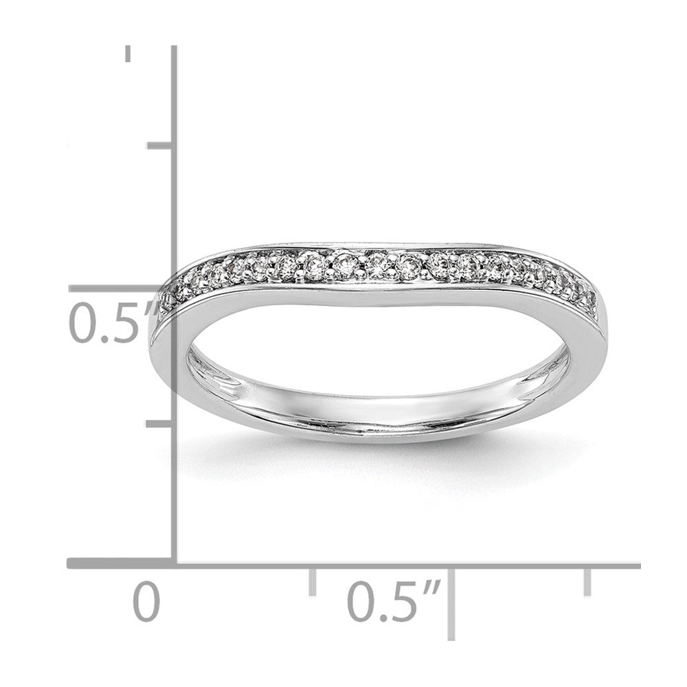 14K Weißgold Ehering mit natürlichen Diamanten
