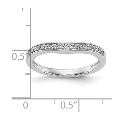 14K Weißgold Ehering mit natürlichen Diamanten