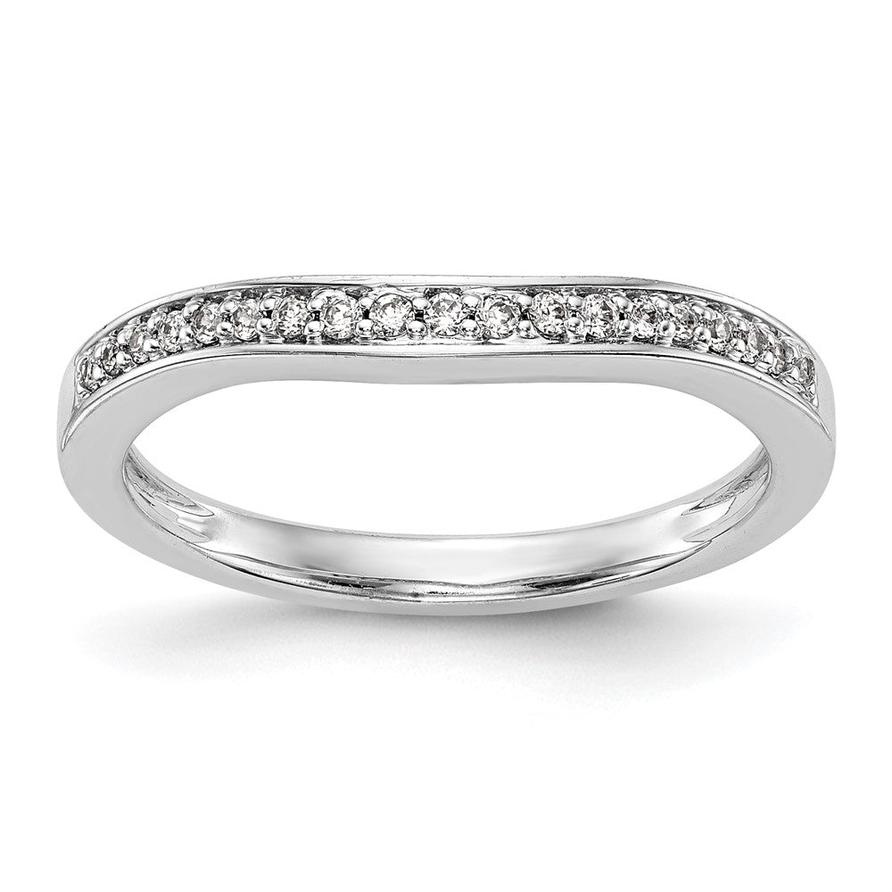 14K Weißgold Ehering mit natürlichen Diamanten